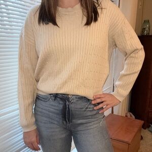 APRICOT Women's Beige Cable Knit Sweater
